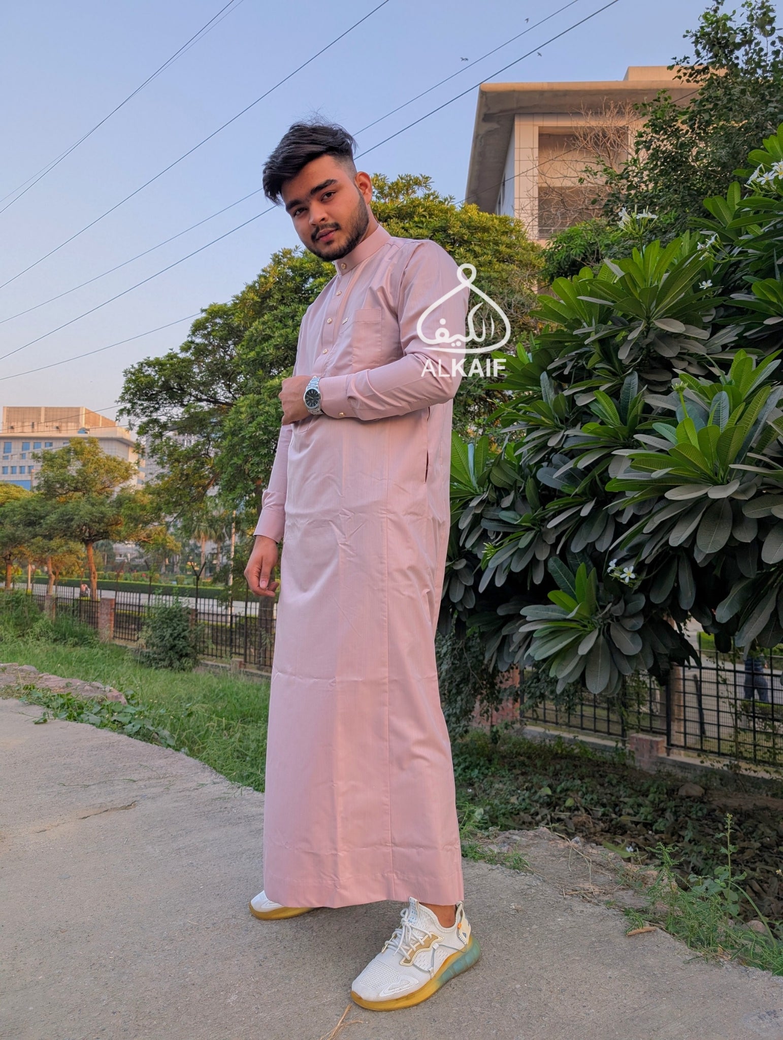 Pink kalidar jubba/thobe